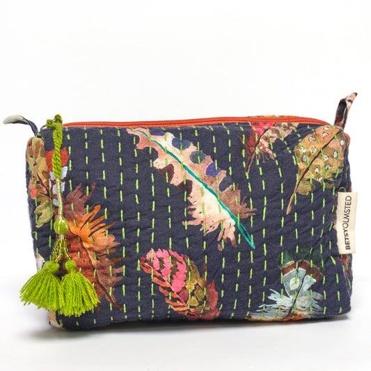Quilted Dopp- Feathers