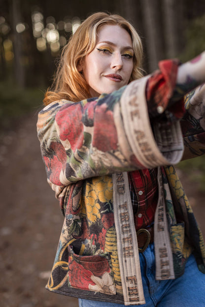 Friendship Love & Truth Cozy Fleece Cardigan Kimono Jacket